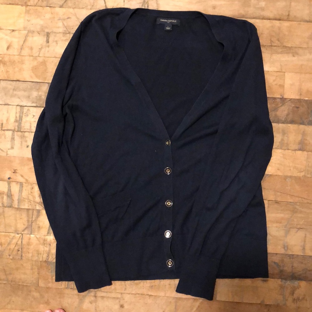 Banana Republic Navy Button Cardigan Size Large